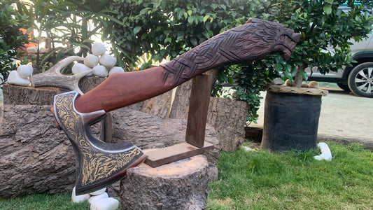 Dragon Handle Viking Axe