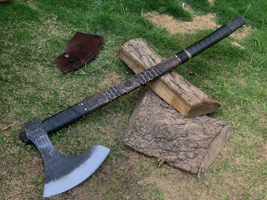 Hammered Carbon steel Viking axe