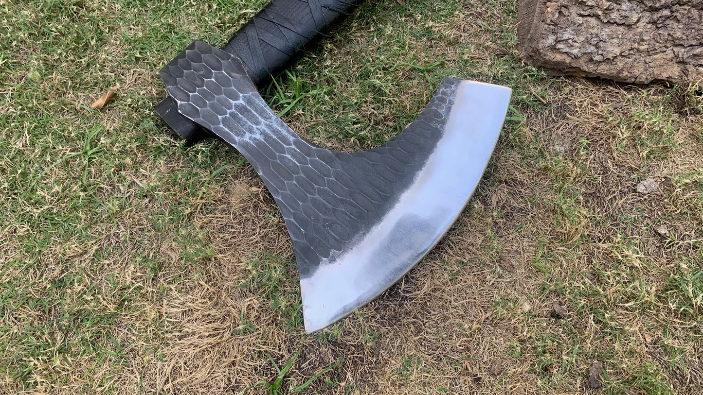 Hammered Carbon steel Viking axe