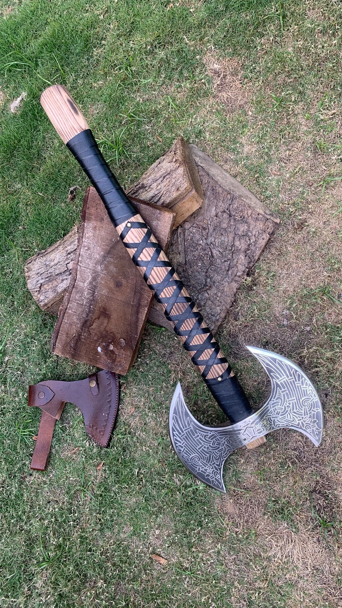 Dual head Viking Battle Axe