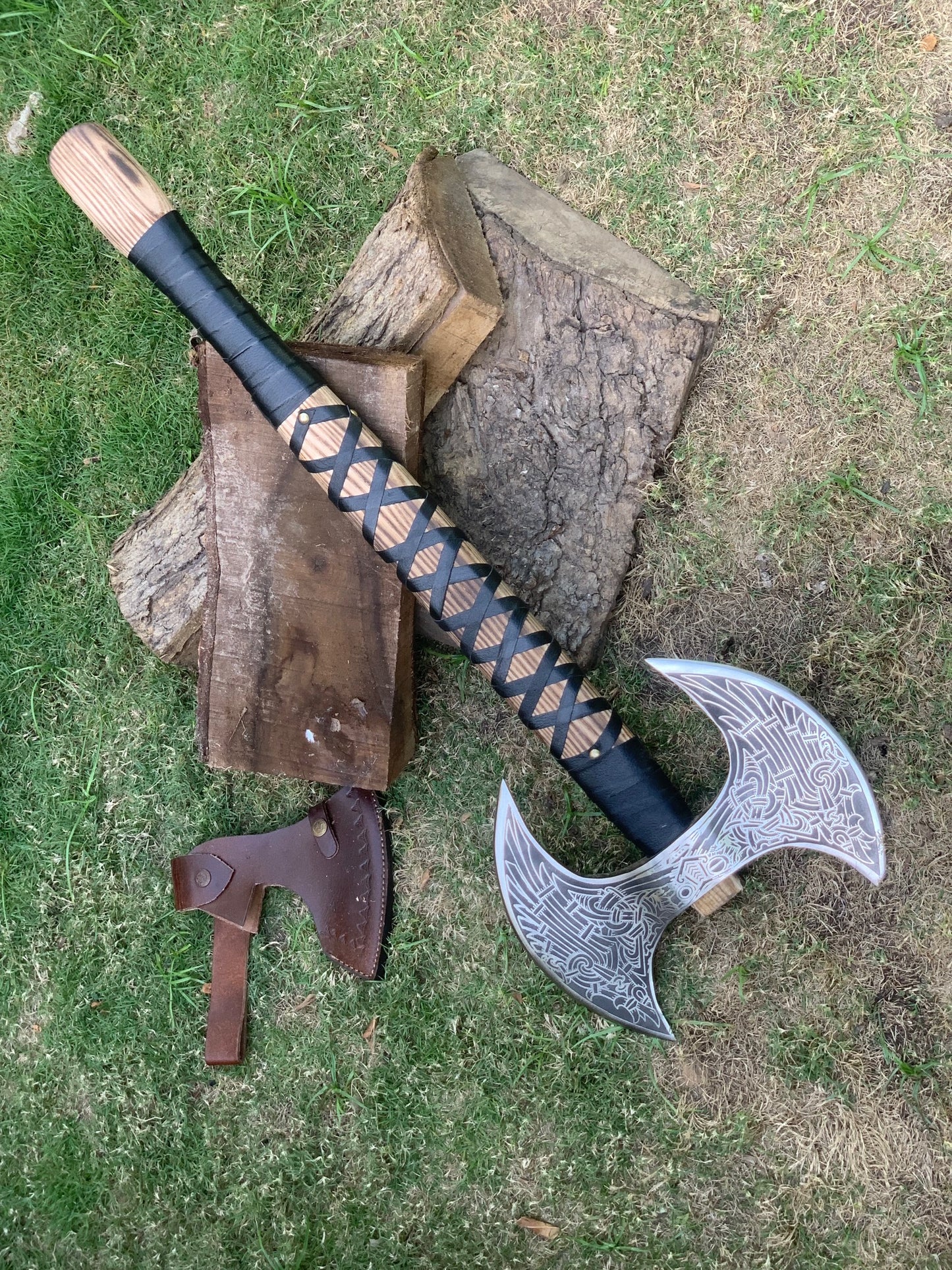 Dual head Viking Battle Axe