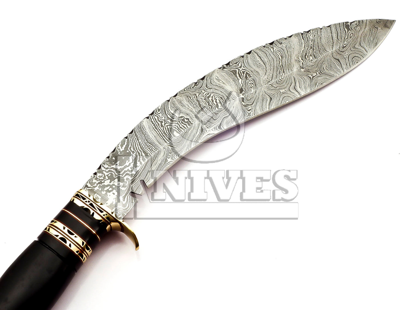 Damascus Steel Kukri knife with Black resin Handle