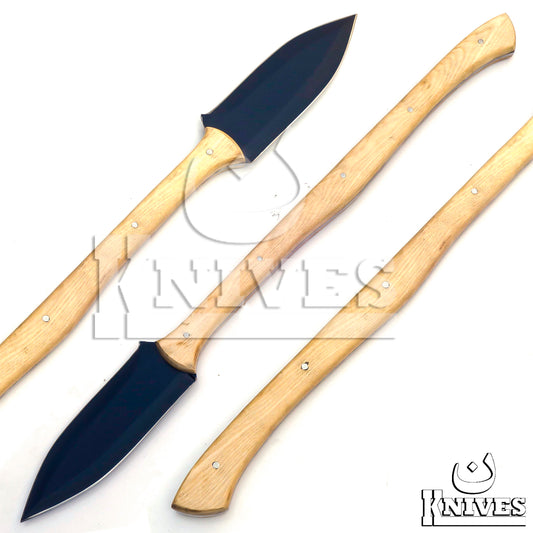 Carbon Steel Dagger with Powdered Courting Handle in Ash Wood