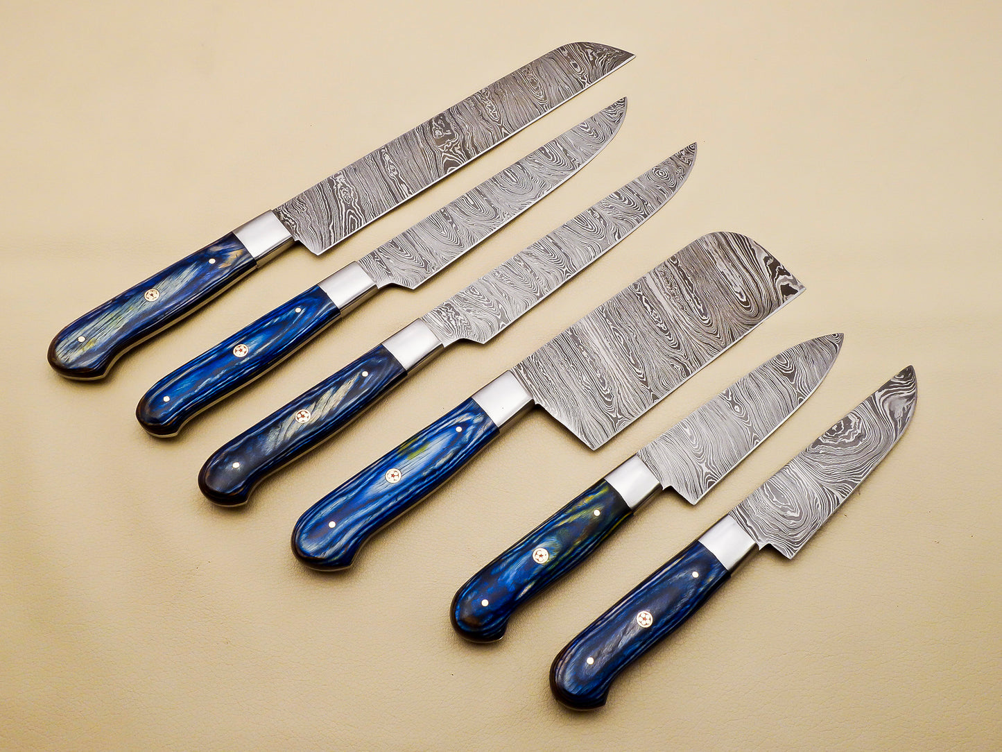 Damascus Steel Kitchen / Chef Knives set