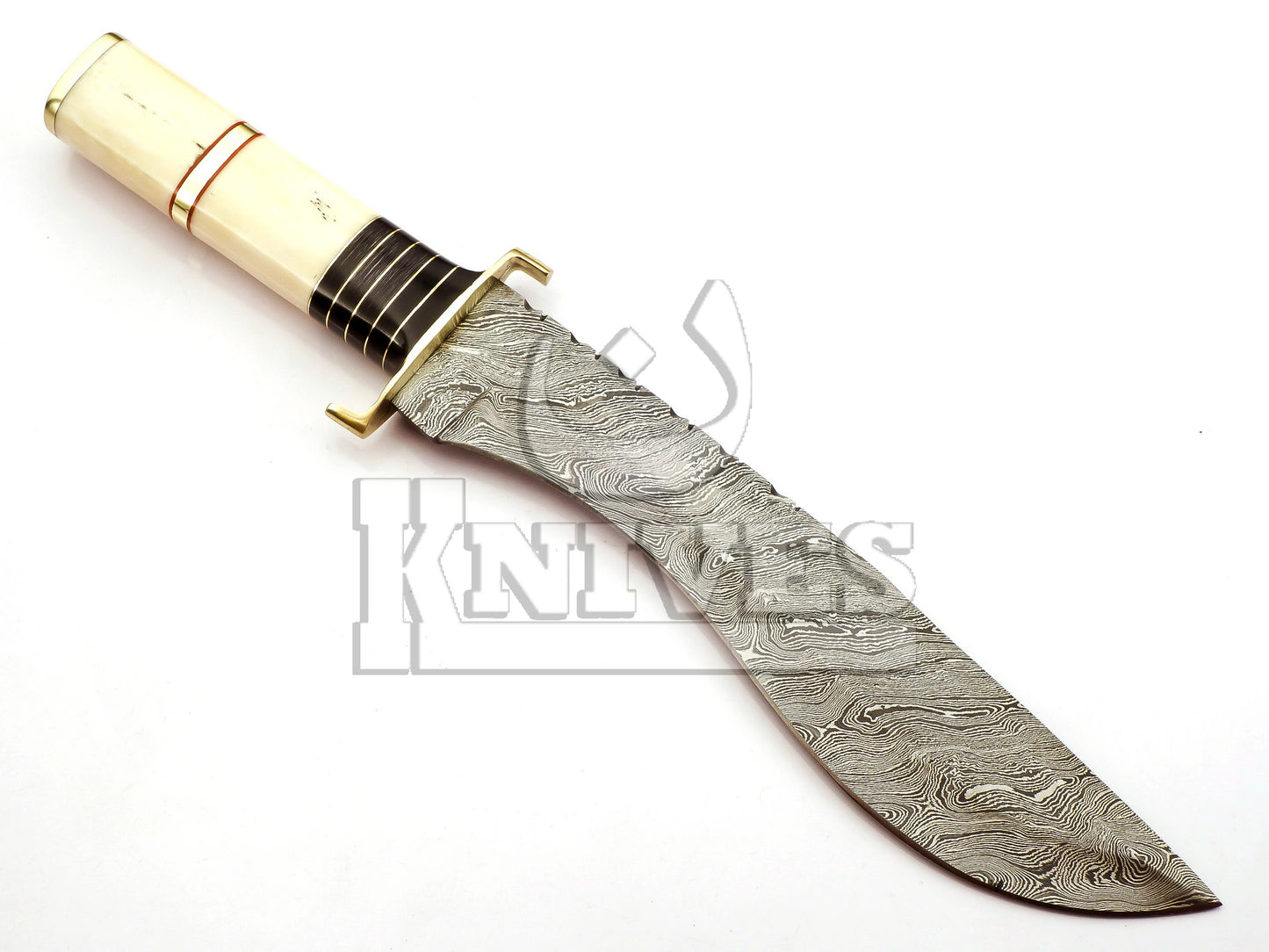 Damascus Steel Kukri Knife with Camel Bone Handle