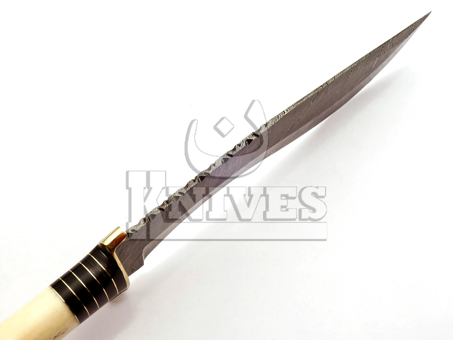 Damascus Steel Kukri Knife with Camel Bone Handle